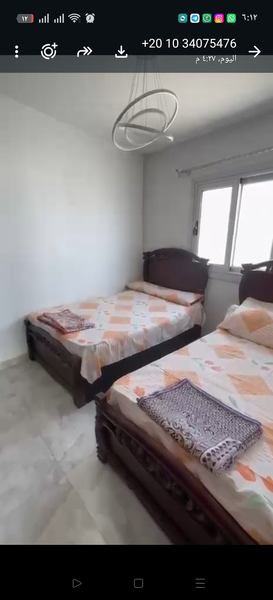 شاليه دور ثالث قبلي الطريق امام مارينا 5